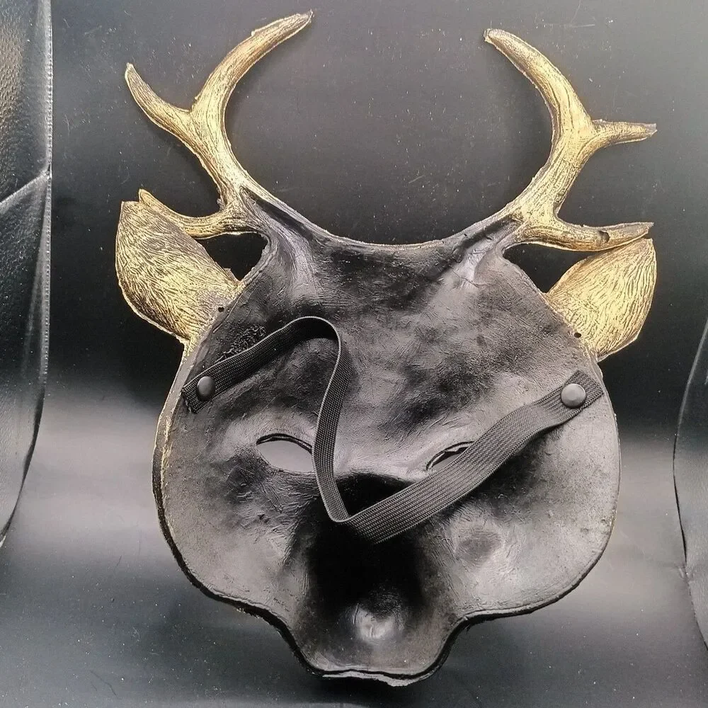 Deer Mask Animal Cosplay Mask PU Anime-Inspired Costume Accessory ren fare